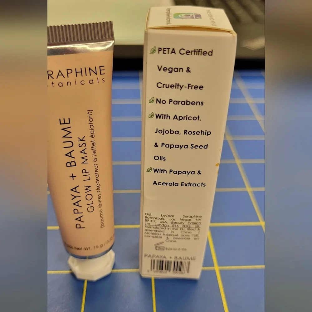 Seraphine Bontanicals Papaya + Baume Glow Lip Mask 0.53 oz